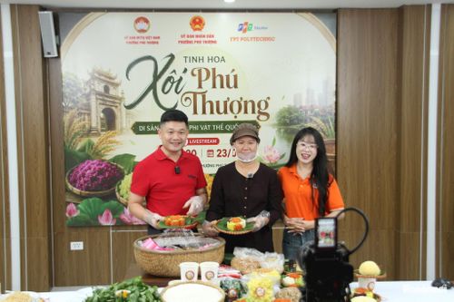 Xôi Phú Thượng đang từng bước được quảng bá, giới thiệu rộng rãi hơn trên môi trường số. Ảnh: Cao Kỳ