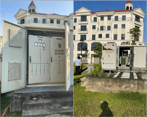 Trạm biến áp cung cấp điện cho Khu đô thị Hinode Royal Park. Ảnh: Hậu Lộc