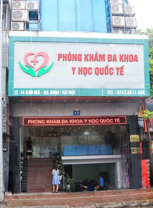 Phòng khám đa khoa y học quốc tế tại Kim Mã bị tước phép hoạt động 6 tháng do nhiều vi phạm. Ảnh: NVCC