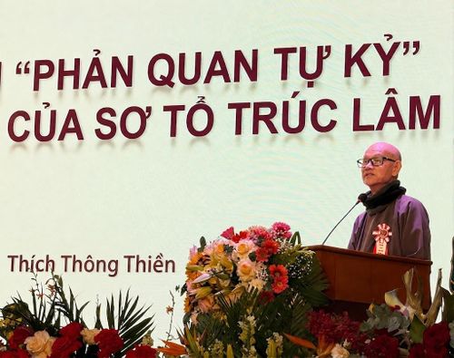 Hòa thượng Thích Thông Thiền - Giám đốc Trung tâm Nghiên cứu và ứng dụng thiền học Bắc truyền, Viện Nghiên cứu Phật học Việt Nam tại TPHCM. Ảnh: Bình Minh