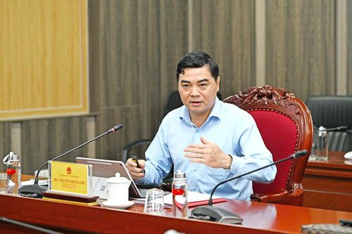 Thứ trưởng Thường trực Bộ Dân tộc và Tôn giáo Nguyễn Hoài Anh chủ trì cuộc họp rà soát, đánh giá tiến độ xây dựng Cơ sở dữ liệu về dân tộc. Ảnh: Hoàng Quý