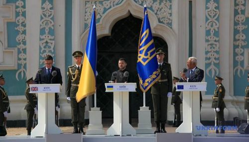 Tổng thống Zelensky tại lễ kỷ niệm 35 năm ngày độc lập của Ukraine. Ảnh: Ukrinform