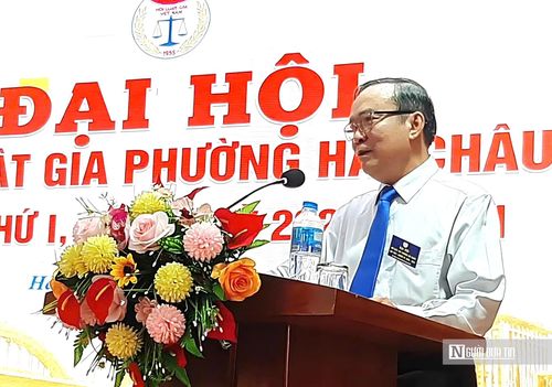 Ông Nguyễn Bá Sơn, Chủ tịch Hội Luật gia thành phố Đà Nẵng, phát biểu định hướng hoạt động Hội trong nhiệm kỳ mới.