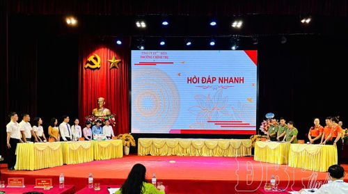 5 đội thi bước vào phần thi hỏi đáp nhanh.