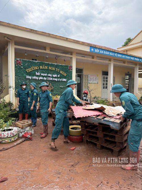 Hỗ trợ dọn dẹp vệ sinh tại Trường Mầm non Tú Mịch