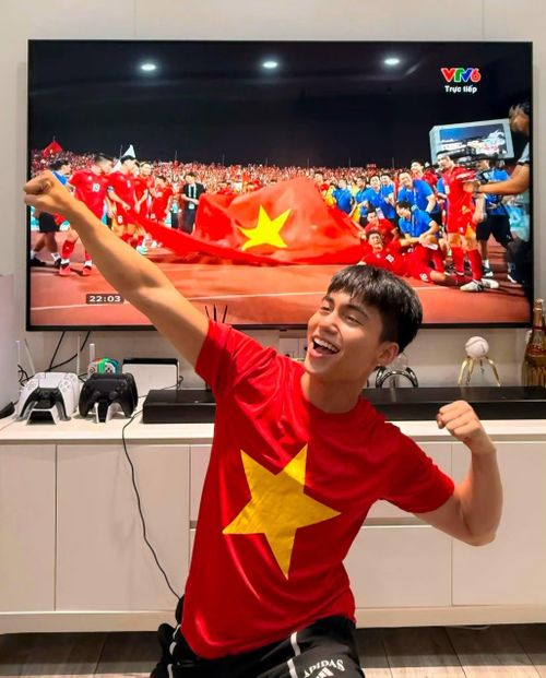 Các sao Việt vỡ òa niềm vui khi Việt Nam vô địch. 