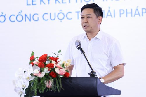 Ông Vũ Đình Nam, Phó Cục trưởng Cục Môi trường, Bộ NN-MT phát biểu tại sự kiện