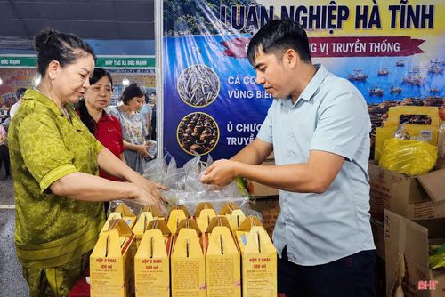 Khoảng 400 lít nước mắm mang thương hiệu Luận Nghiệp đã được bán ra tại hội chợ.