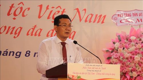 Ông Nguyễn Minh Tuấn, Phó Giám đốc Sở Văn hóa, Thể thao và Du lịch thành phố Cần Thơ phát biểu.