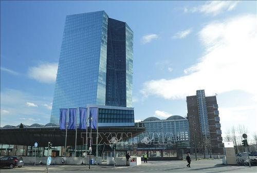 Trụ sở Ngân hàng Trung ương châu Âu (ECB) ở Frankfurt (Đức). Ảnh: THX/TTXVN