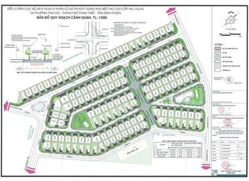 Quy hoạch 1/500 Khu biệt thự cao cấp Hill Villas.