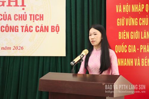 Đồng chí tân Giám đốc Sở Ngoại vụ phát biểu nhận nhiệm vụ