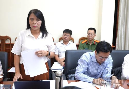 Lãnh đạo Sở Nội vụ phát biểu tại buổi làm việc - Ảnh: T.Đ