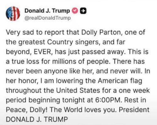 Bài đăng của Tổng thống Donald Trump trên mạng xã hội Truth Social. Ảnh chụp màn hình
