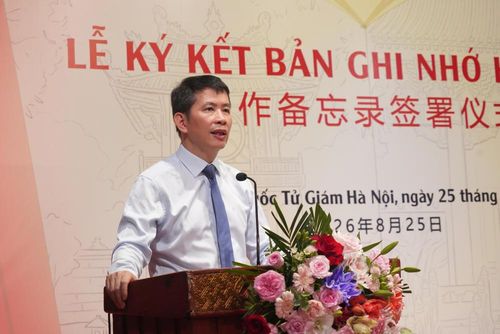 Giám đốc Sở Văn hóa, Thể thao và Du lịch Hà Nội Phạm Tuấn Long phát biểu. Thuý Nga.
