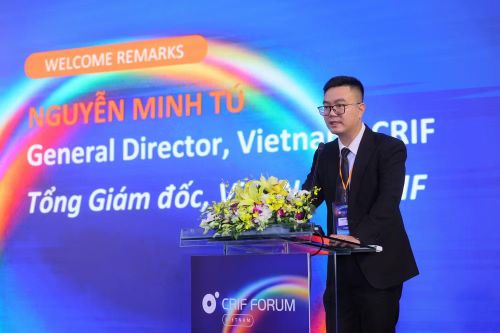 Ông Nguyễn Minh Tú, Tổng Giám đốc Công ty TNHH CRIF D&B Việt Nam phát biểu khai mạc Diễn đàn. (Ảnh: BTC cung cấp)