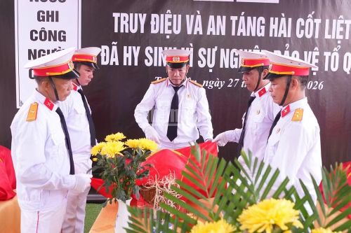 Tổ chức truy điệu bốn hài cốt liệt sĩ chưa xác định danh tính.