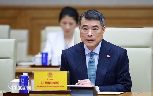 Thủ tướng Lê Minh Hưng tiếp Đại sứ các nước ASEAN tại Việt Nam. (Ảnh: Dương Giang/TTXVN)