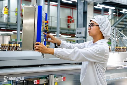 Công nhân sản xuất tại nhà máy của Tập đoàn Nestlé ở Khu công nghiệp Amata. Ảnh: Vương Thế