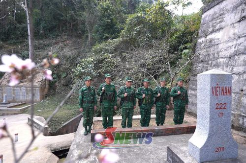 Đồn Biên phòng Chiềng On tuần tra biên giới.