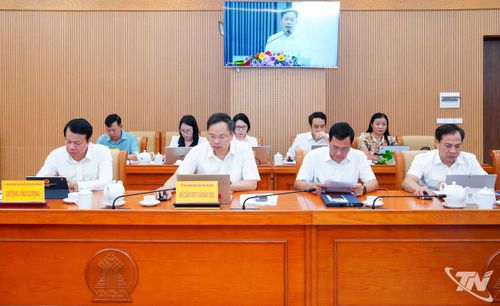 Các đại biểu dự Hội nghị tại điểm cầu tỉnh Thái Nguyên.
