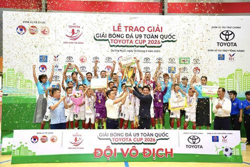 Giải nhất Toyota Cup 2026 thuộc về U9 HVL Sơn La.