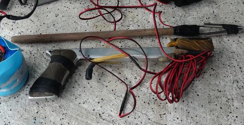 Súng tự chế mà Phan Văn Lộc dùng để đi trộm chó.