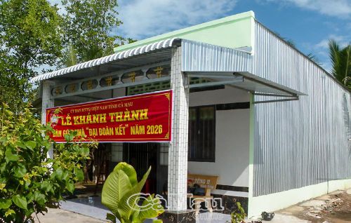 Chương trình xây dựng nhà Đại đoàn kết giúp các hộ dân khó khăn về nhà ở có thêm điều kiện ổn định cuộc sống.
