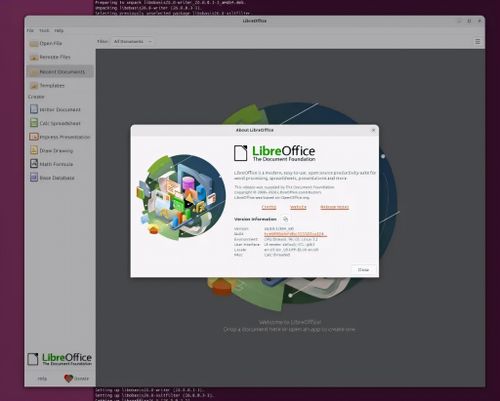 Màn hình LibreOffice trên Linux phiên bản mới với nhiều cải tiến. (Ảnh: Phoronix)