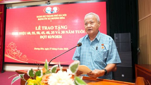 Đồng chí Nguyễn Kim Việt phát biểu tại buổi Lễ. Ảnh: Phượng Nguyễn