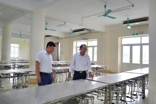 Cơ sở vật chất tại Trường Tiểu học Ngọc Tảo phân hiệu Tam Hiệp B đáp ứng nhu cầu ăn bán trú cho học sinh. Ảnh: Minh Phú