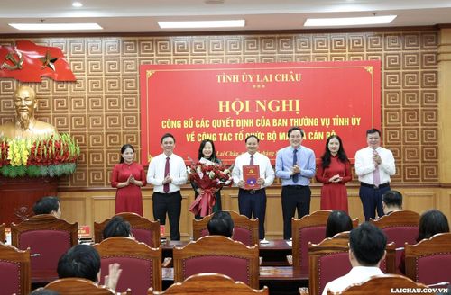 Đồng chí Nguyễn Tuấn Anh - Ủy viên Dự khuyết Ban Chấp hành Trung ương Đảng, Phó Bí thư Thường trực Tỉnh ủy trao quyết định và tặng hoa chúc mừng các đồng chí Ủy viên Ban Chấp hành Đảng bộ HĐND tỉnh.