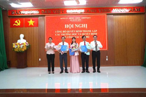  Xã Xuân Sơn giảm 3 đầu mối trường học sau sắp xếp. 