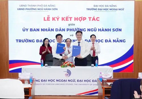 Trường Đại học Ngoại ngữ, Đại học Đà Nẵng ký kết hợp tác với UBND phường Ngũ Hành Sơn.
