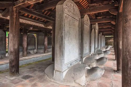82 tấm bia Tiến sĩ tại Văn Miếu - Quốc Tử Giám được UNESCO ghi danh vào Danh mục Di sản tư liệu thuộc Chương trình Ký ức thế giới (Memory of the World). Ảnh: M.H