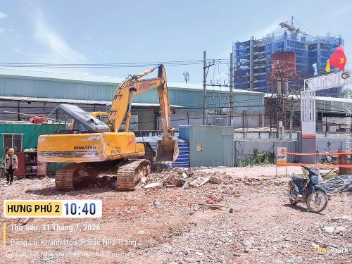 Dự án Hưng Phú II đang được triển khai xây dựng phần móng.