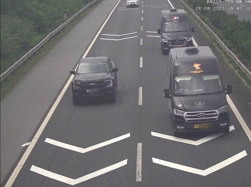 Hình ảnh các phương tiện vi phạm trên cao tốc. Ảnh: Cục CSGT