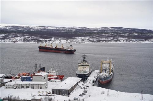 Một góc vịnh Kola trên biển Barents. Ảnh: Duy Trinh/PV TTXVN tại Nga