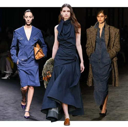 Váy denim đang trở thành một trong những lựa chọn đáng chú ý của mùa thu. Ảnh: Harper's Bazaar
