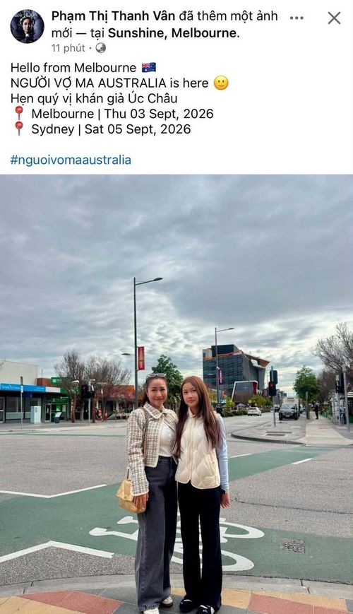 Ốc Thanh Vân đăng tải trên trang cá nhân hình ảnh chụp cùng con gái tại Australia.