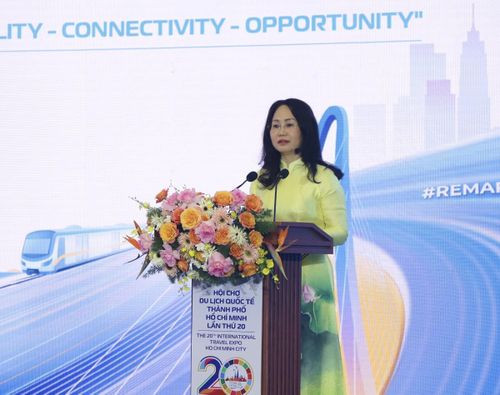 Bộ trưởng Bộ Văn hóa, Thể thao và Du lịch Lâm Thị Phương Thanh phát biểu tại Diễn đàn. Ảnh: Bộ VHTTDL