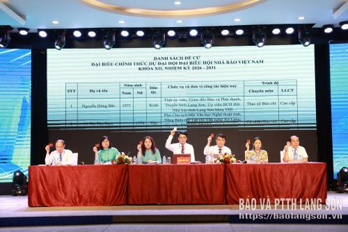 Đoàn Chủ tịch biểu quyết bầu Ban Chấp hành Hội Nhà báo tỉnh khóa VIII nhiệm kỳ 2026 - 2031