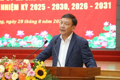 Đồng chí Bùi Thắng, Phó Bí thư Tỉnh ủy phát biểu tại hội nghị