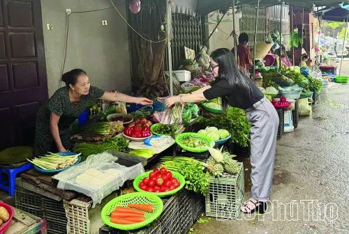 Người dân phố thị ghé chợ quê, tìm mua những sản vật dân dã mang hương vị thân quen của quê nhà.