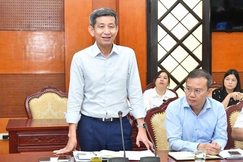 Cục trưởng Cục Thể dục Thể thao Việt Nam Nguyễn Danh Hoàng Việt phát biểu tại cuộc họp. Ảnh: Bùi Lượng