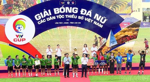  Lục Yên là đội vô địch Giải Bóng đá nữ các dân tộc thiểu số Việt Nam - Cup VTV lần thứ I năm 2026. Ảnh: Tuấn Nghĩa - Hoài Văn/Báo Lào Cai. 