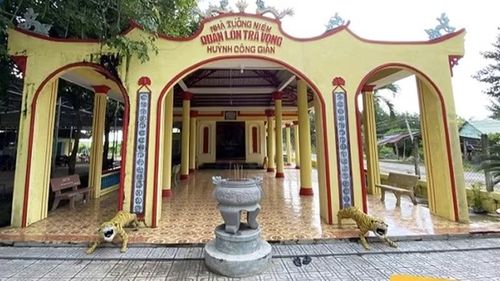 Đền thờ Quan lớn Trà Vong tại ấp Trà Hiệp, thuộc xã Trà Vong. (Ảnh: xã Trà Vong cung cấp)