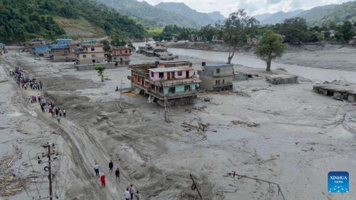  Hiện trường trận lũ quét tại Nepal. Ảnh: Tân Hoa xã