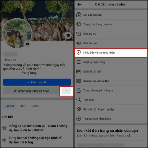 Mở ứng dụng Facebook, truy cập trang cá nhân của bạn.