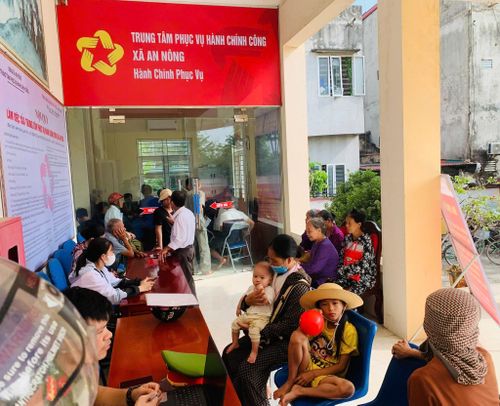 Xã An Nông - địa phương đầu tiên được Thanh Hóa lựa chọn triển khai thí điểm tích hợp "sổ đỏ" lên ứng dụng VNeID. Ảnh: Cục C06
